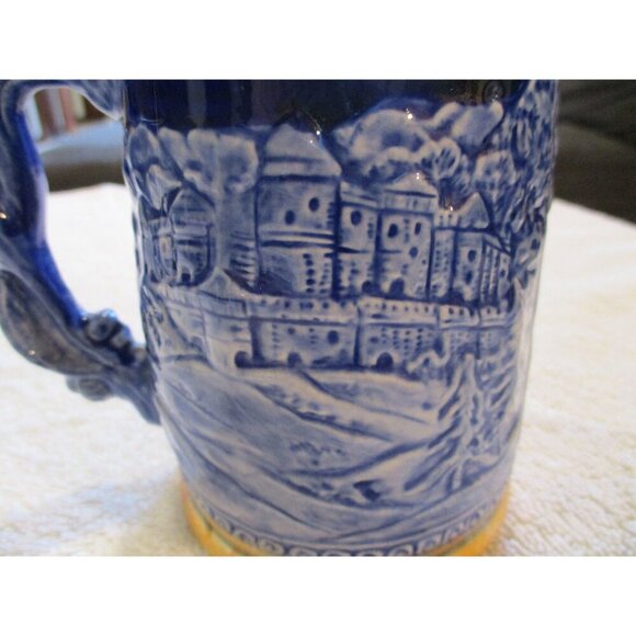 German Stein Ottawa Canada Beer Stein Vintage Ceramic Bar Ware Beer Mug blue - Picture 6 of 7